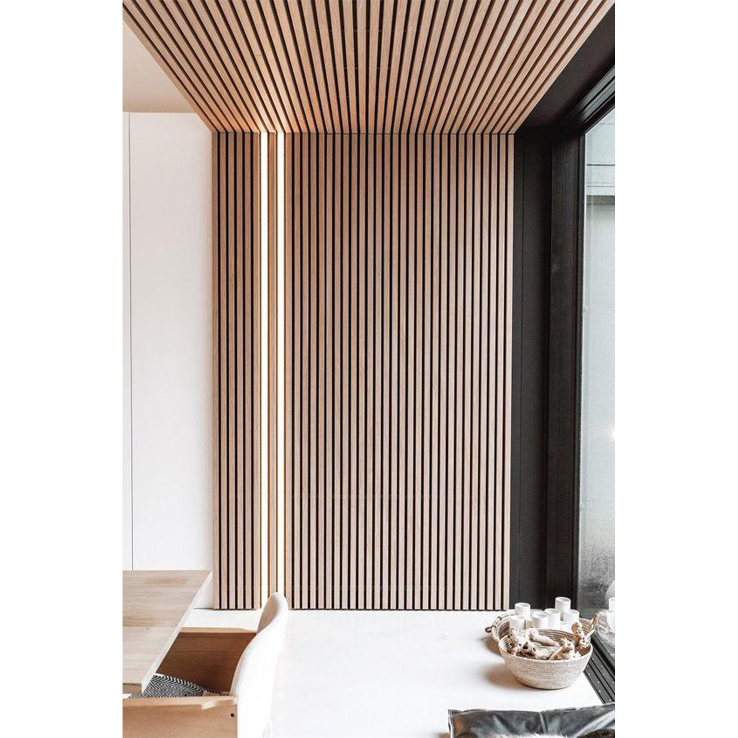 Pet Solid Wooden Slatted Acoustic Panel