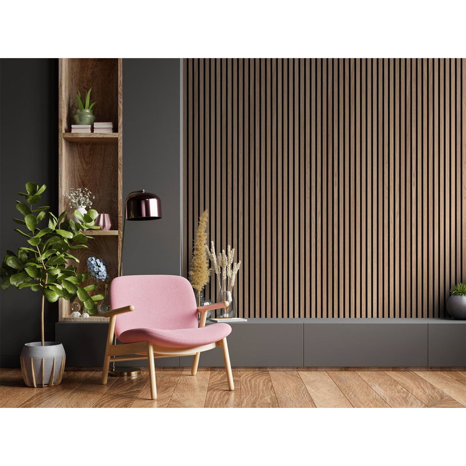 Panel with Wood Strip Acoustic Panel Akupanel