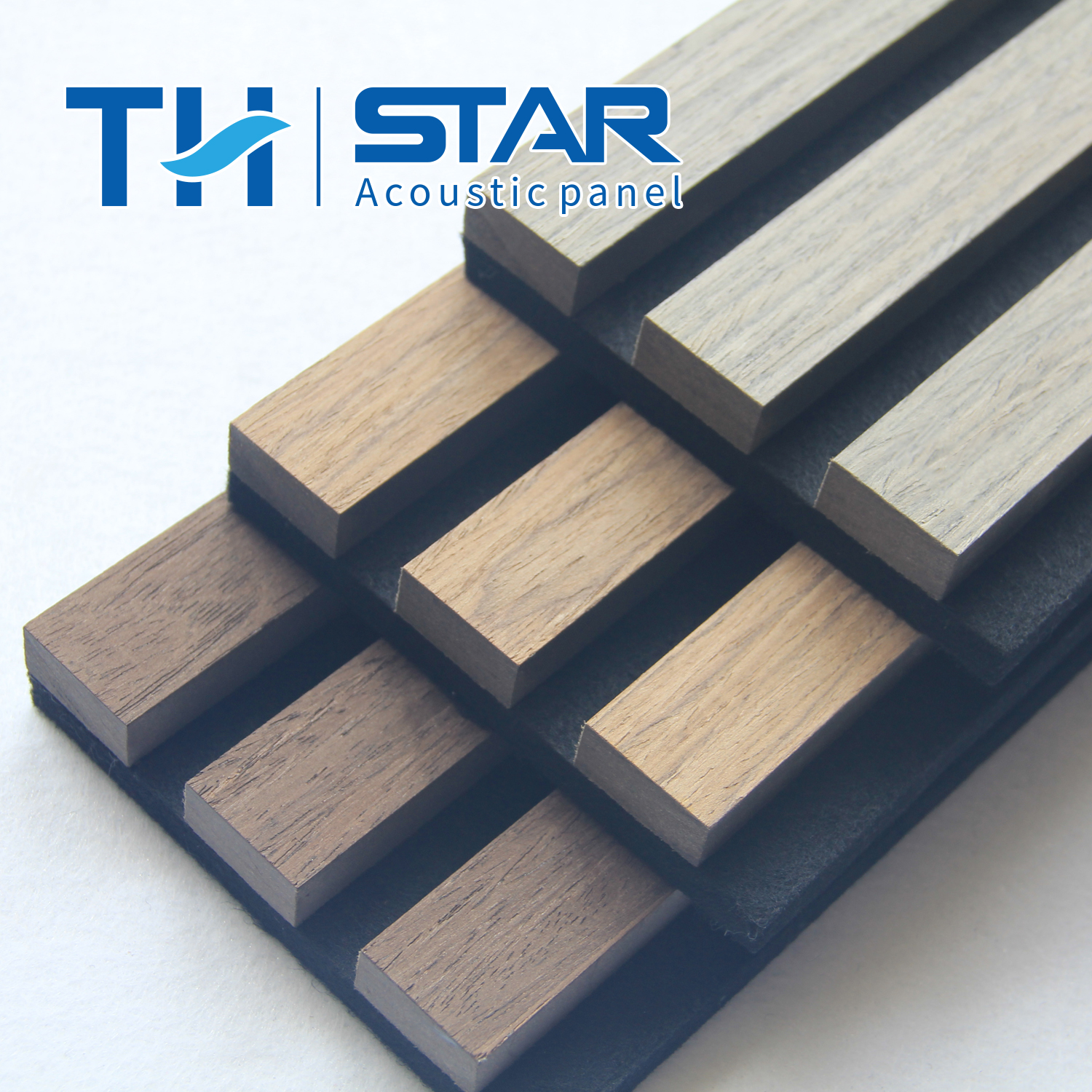 Wooden Sound-Absorbing Acoustic Polyester Slat Wall