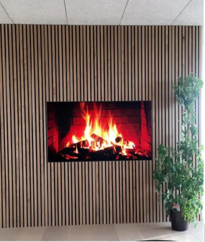 Fire Rated Fabric Customized PET Acoustic MDF Slat Pane