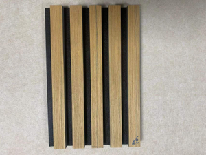 Noise Reducing Portable Acoustic Slat Wall Panel External