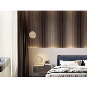 Wall Wooden Panel MDF Slatted Wood Veneer Sound