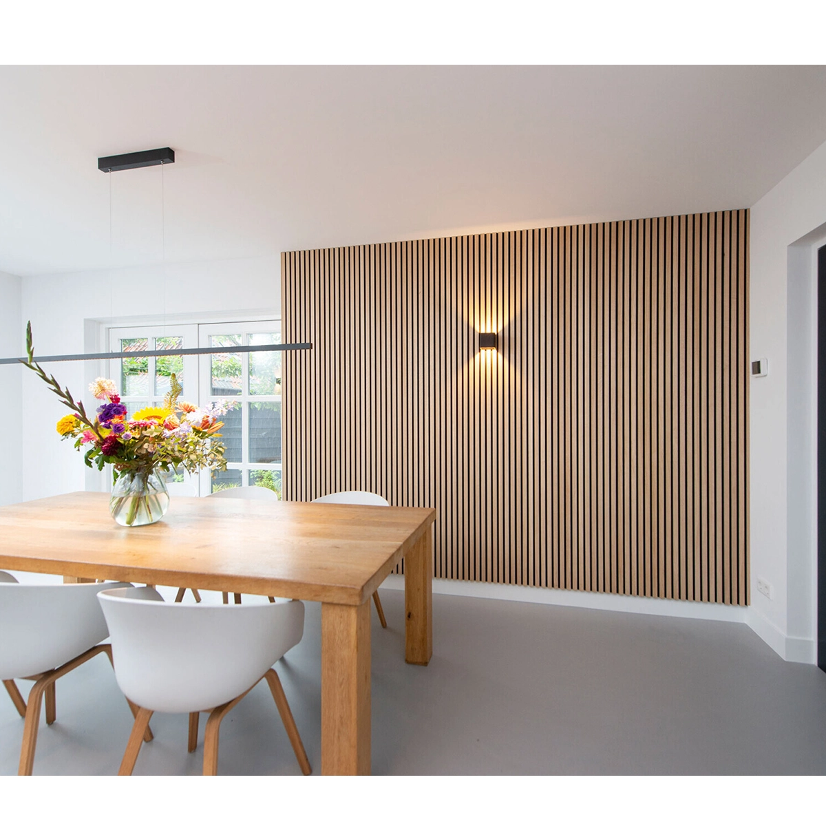 Wall Wooden Panel MDF Slatted Wood Veneer Sound