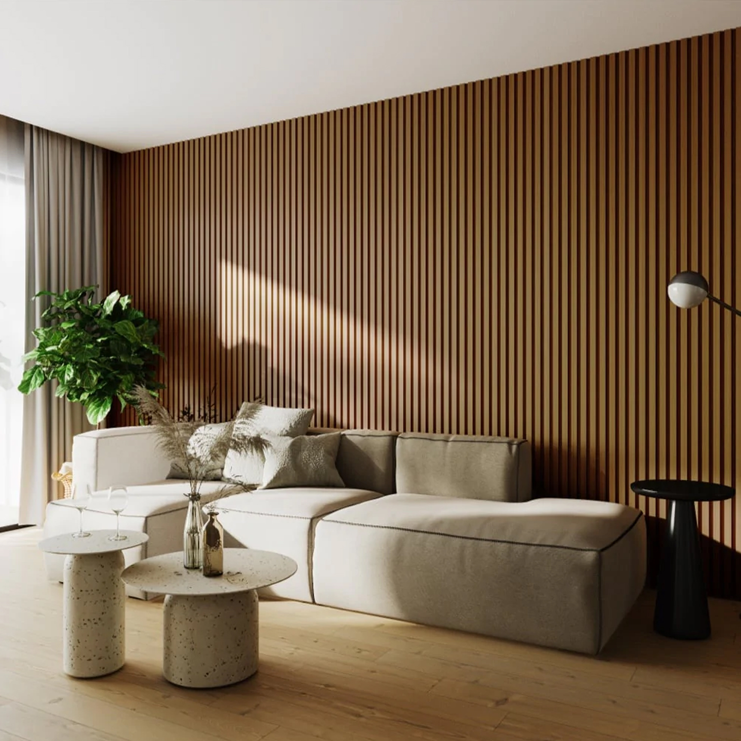 Slats MDF Pet Board Acoustic Wall Panel