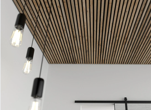 Soundproof Quieting Customized PET Acoustic MDF Slat Pane