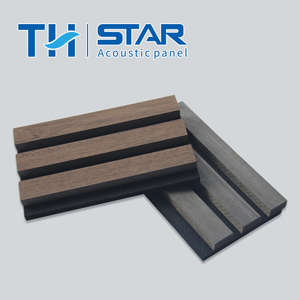 Wooden Slat Acoustic Panel Polyester Absorber Wall Board