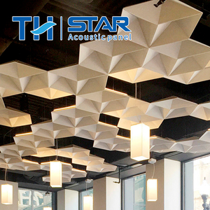 Factory Direct Friendly Polyester Fiber Sound-Absorbing 3D Ceiling