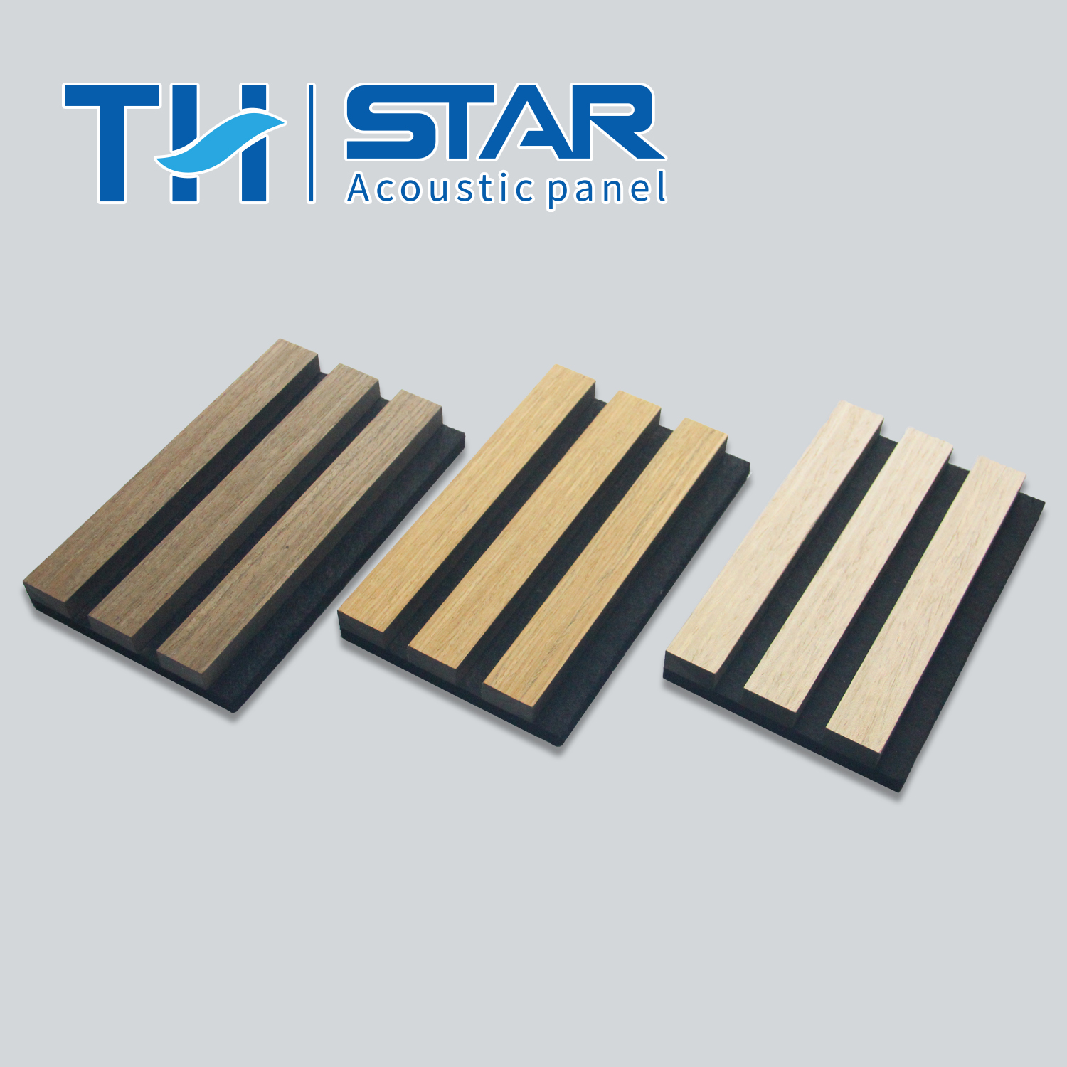 Acoustic Oak Slat Panel Ceiling Soundproof Decor Polyester