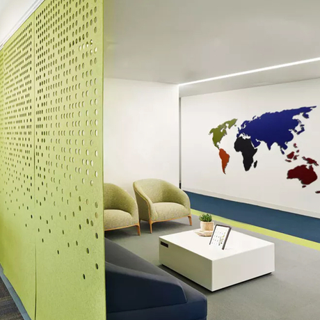 Pet Felt Polyester Fiber Acoustic Divider Panels Hanging Partition 