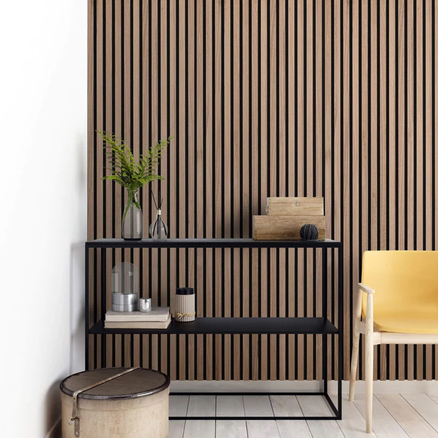 Sound Absorbing Slatted Solid Wooden Fiber Acoustic Panels