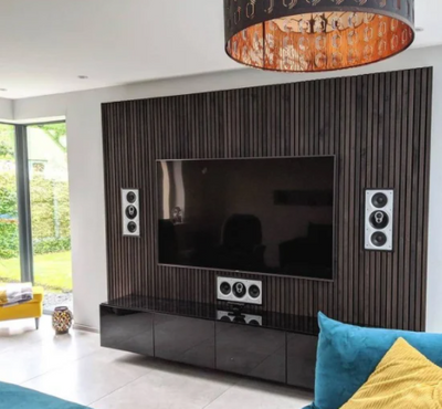Fire Rated Fiber White PET Acoustic MDF Slat Pane