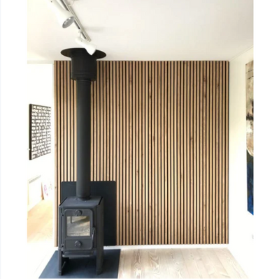 Fire Rated Quieting White PET Acoustic MDF Slat Pane