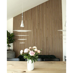 Sound Absorb Pet And Mdf Natural Wall Acoustic Slat 