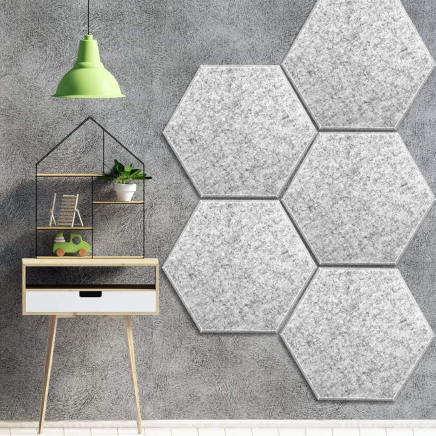 Felt Polyester Decorative Hexagon Wall Soundproof Acoustic Panels